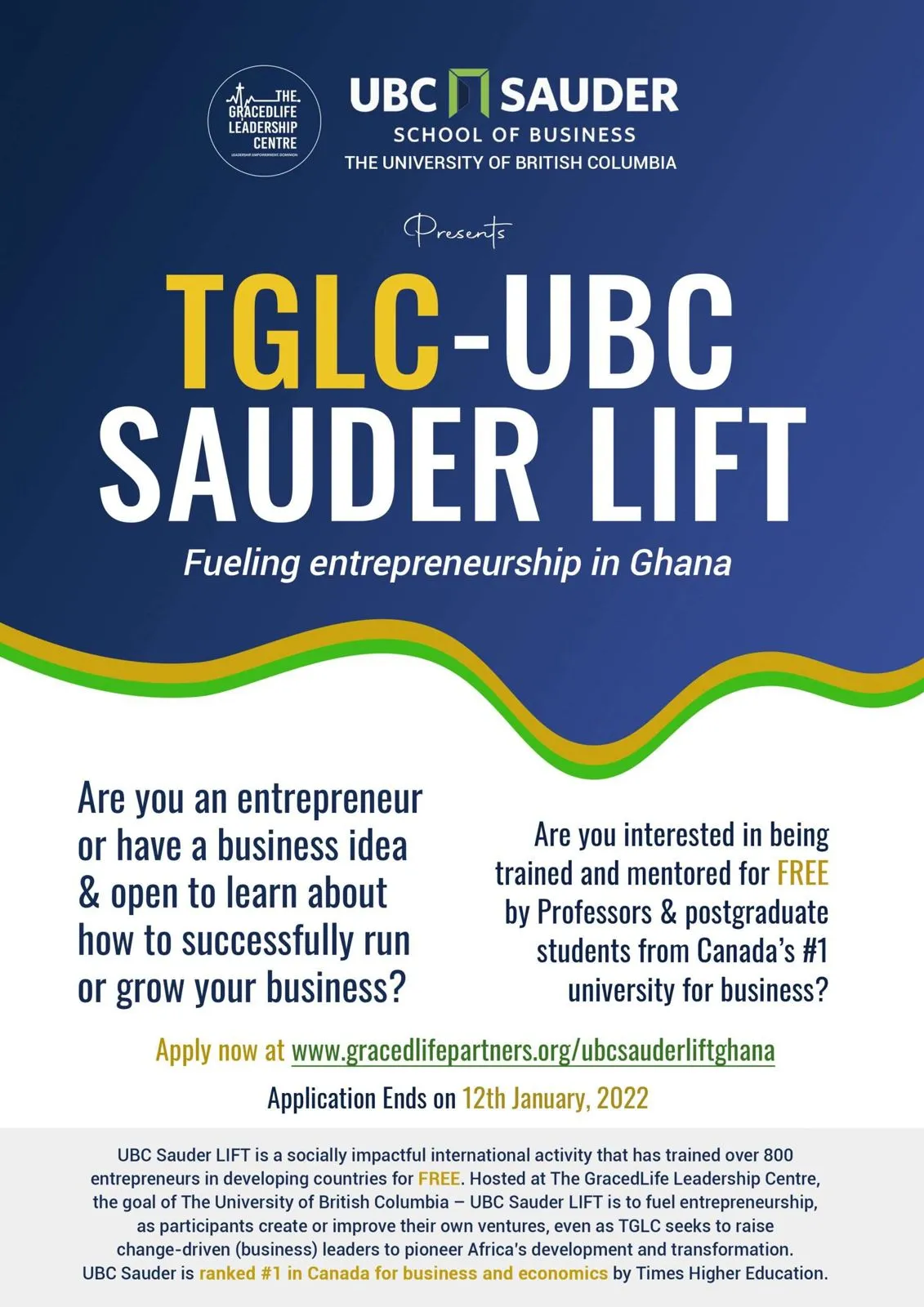 UBC Sauder Business School partners TGLC to fuel entrepreneurship in Ghana